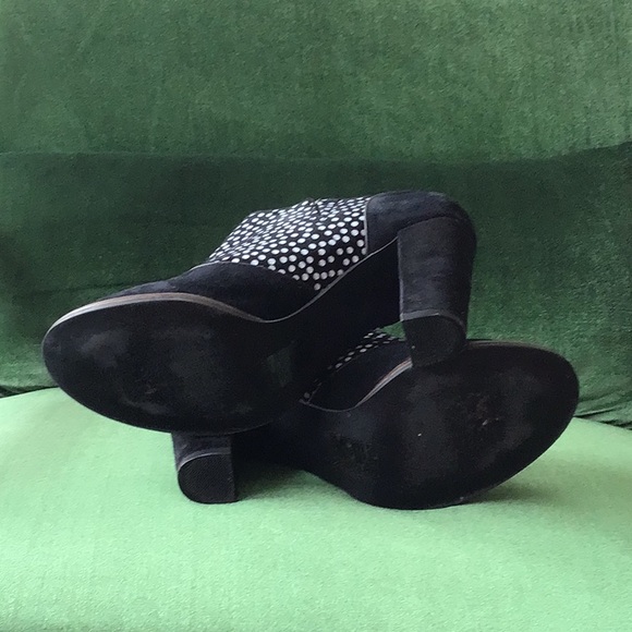 FarylRobin Black and White Polka Dot Sued Ankle Boot - Picture 7 of 8